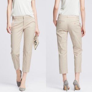 Banana Republic Avalon Cream Jacquard Pants